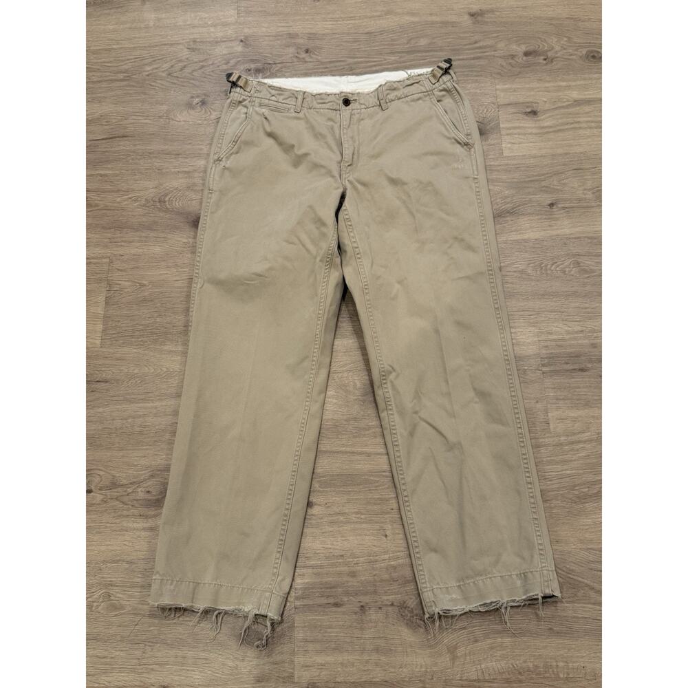 Vintage Polo Ralph Lauren Pants Mens 40x32 ( 38x31) Distressed Raw Hem Military